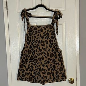 Cheetah Corduroy Romper